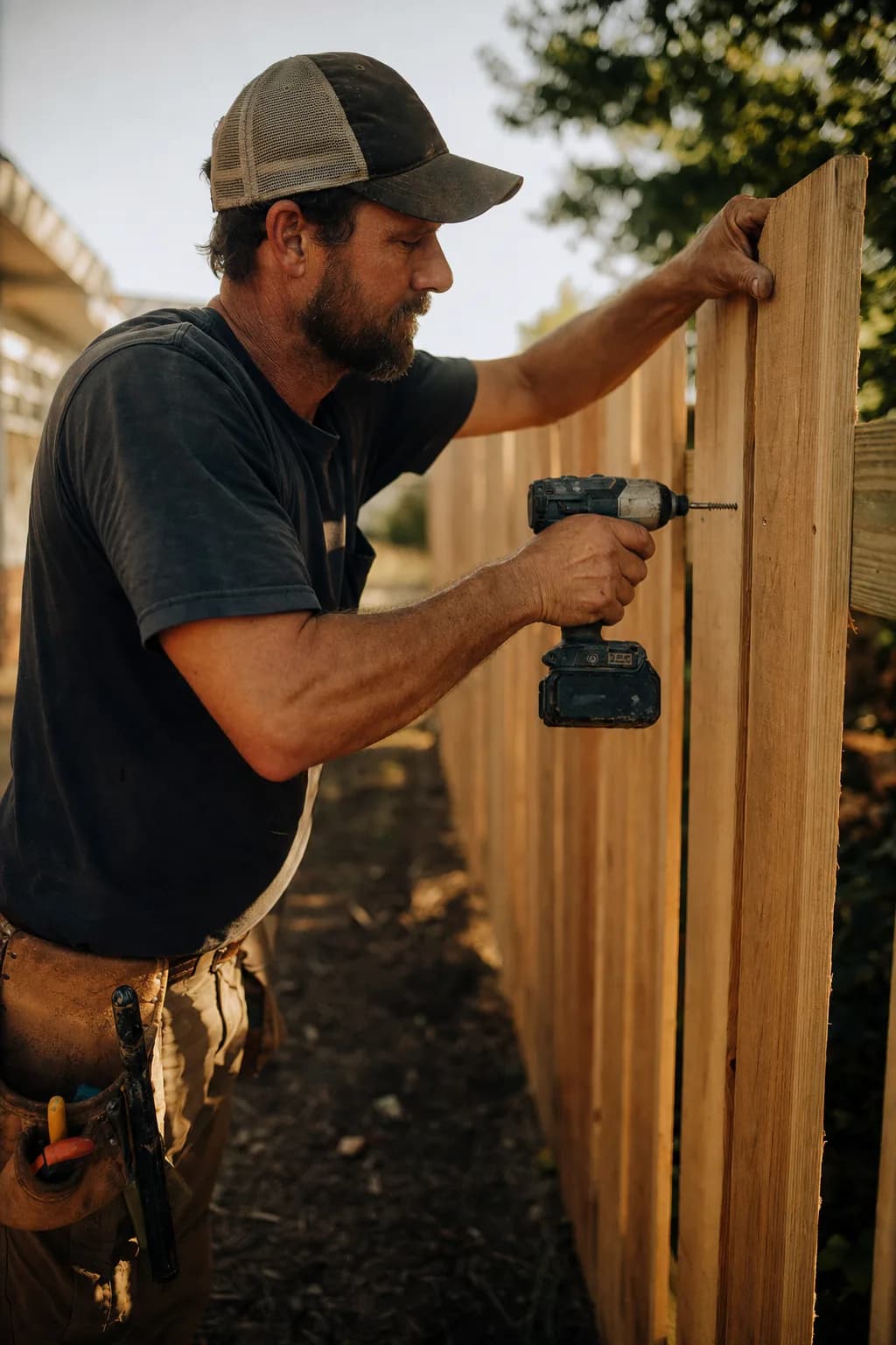 A fencing professional at work