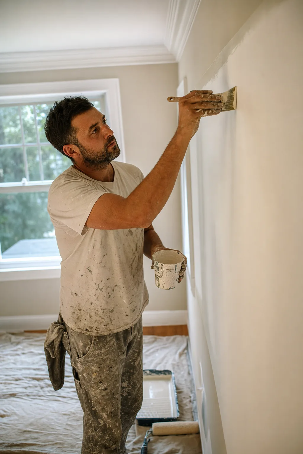 A painting professional on the job.