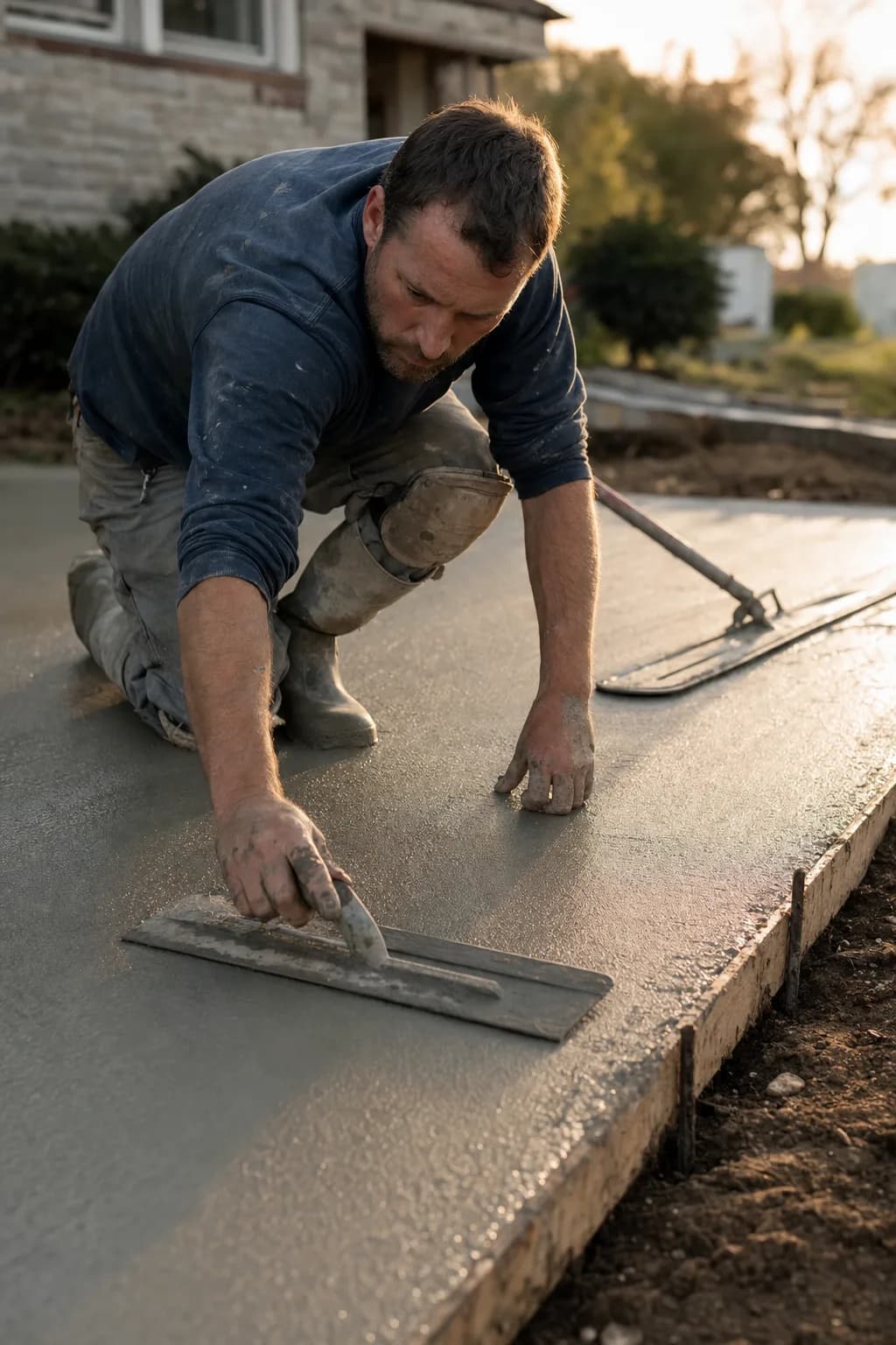 A concrete & paving professional on the job.