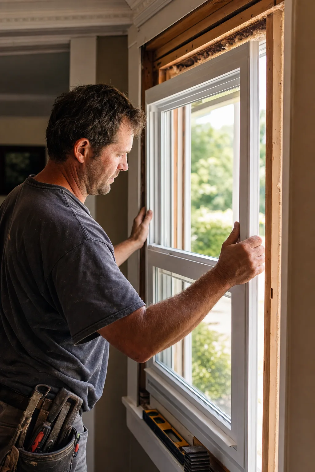 A windows & doors professional on the job.